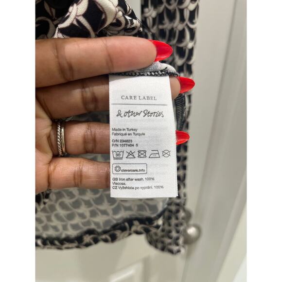 & Other Stories Print Collared Long Sleeves Blouse Sz XS - Picture 5 of 7